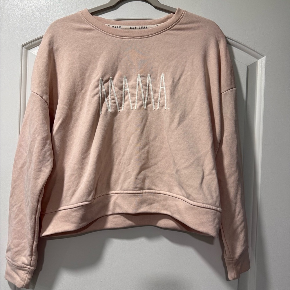 Rae Dunn Pale Pink Crewneck Mama Top